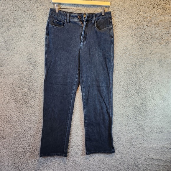 Coldwater‎ Creek Jeans Womens 8 Petites Blue Classic Fit Denim Cotton Mid Rise - Picture 1 of 13